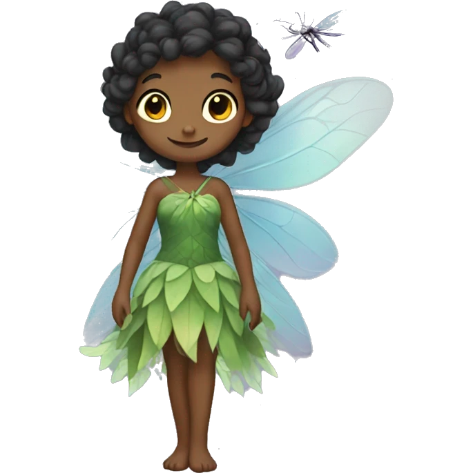 Fairy with a dragonfly dress emoji