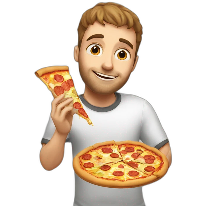 SQUEEZIE eating pizza emoji