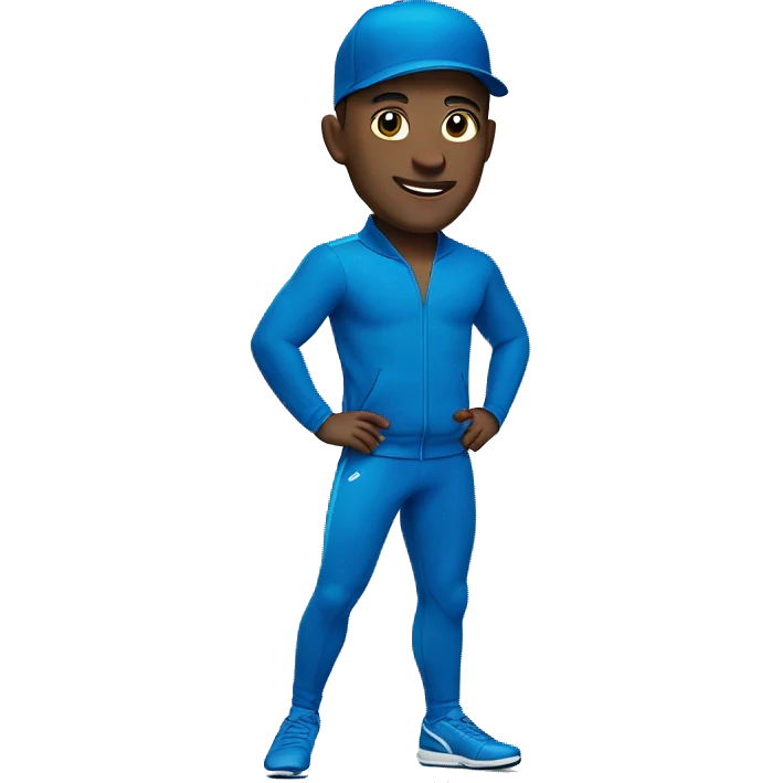sport man in blue sport suit emoji