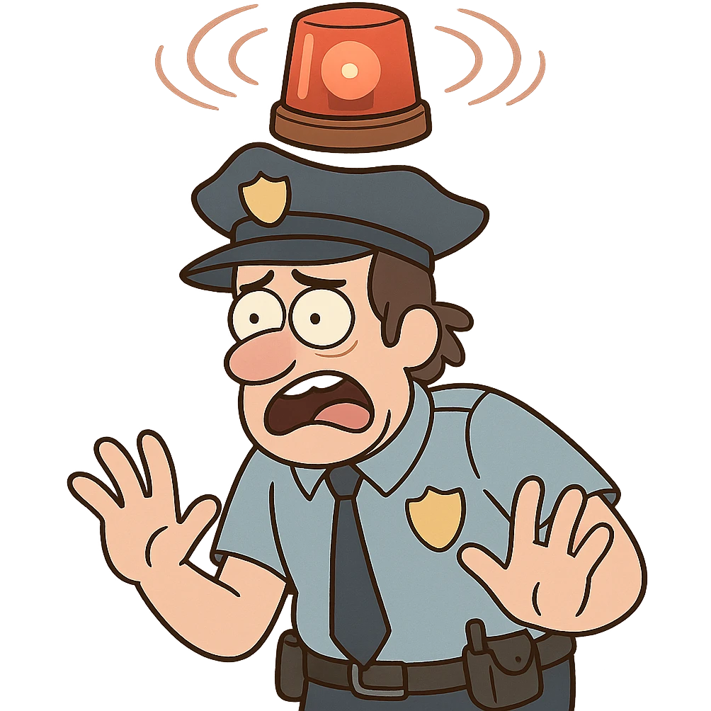 red police siren light, cartoon style, spinning effect, no text emoji