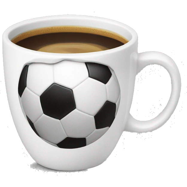 espresso cup with a football emoji