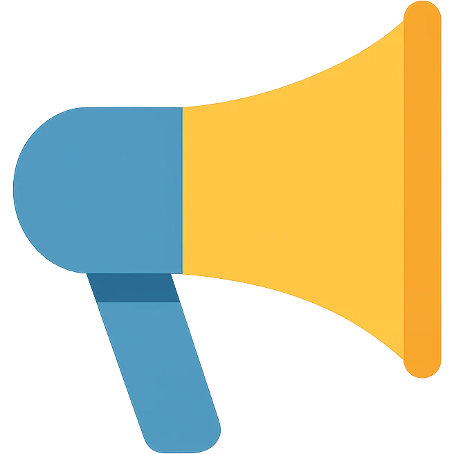 megaphone icon, flat design, modern icon style emoji