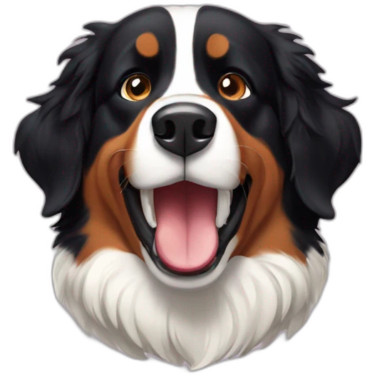 Bernese mountain dog teeth emoji
