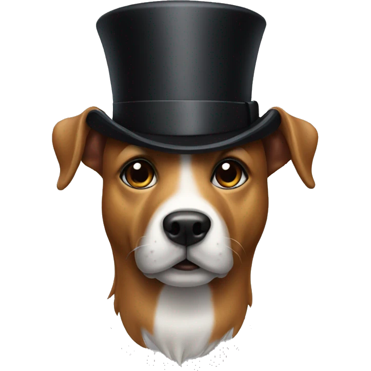 dog with top hat  emoji