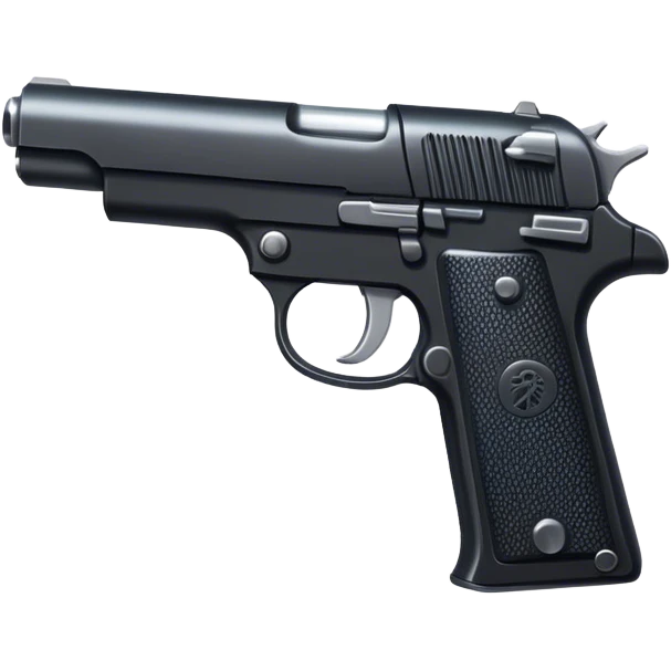 Чёрный пистолет emoji