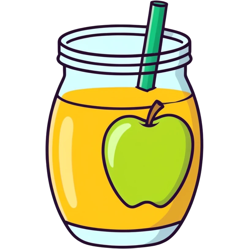 heart apple juice  emoji