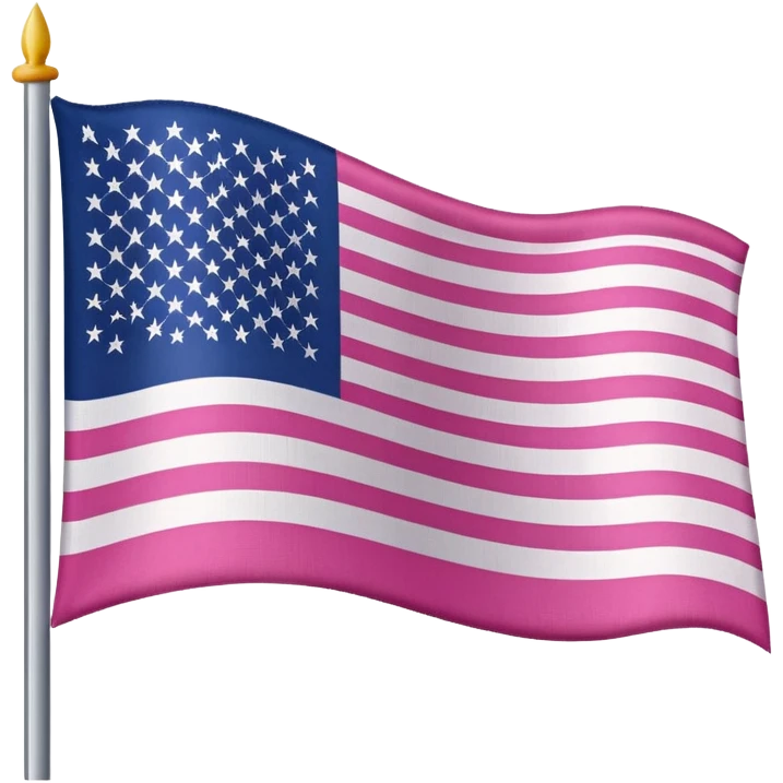 pink american flag without flagpole emoji