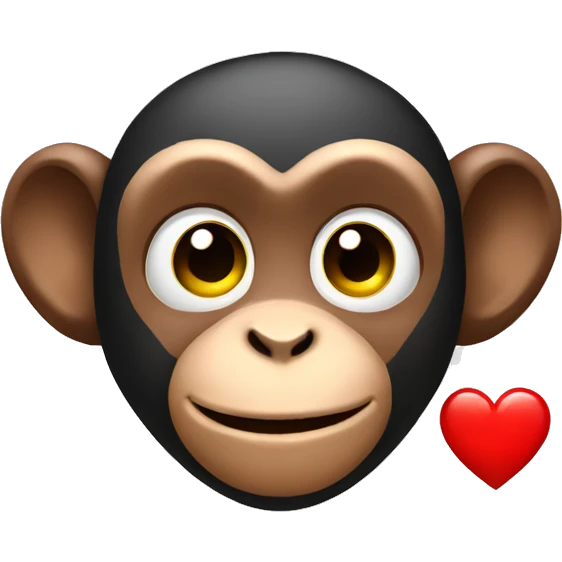 monkey show heart emoji