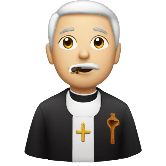 priest smoking emoji