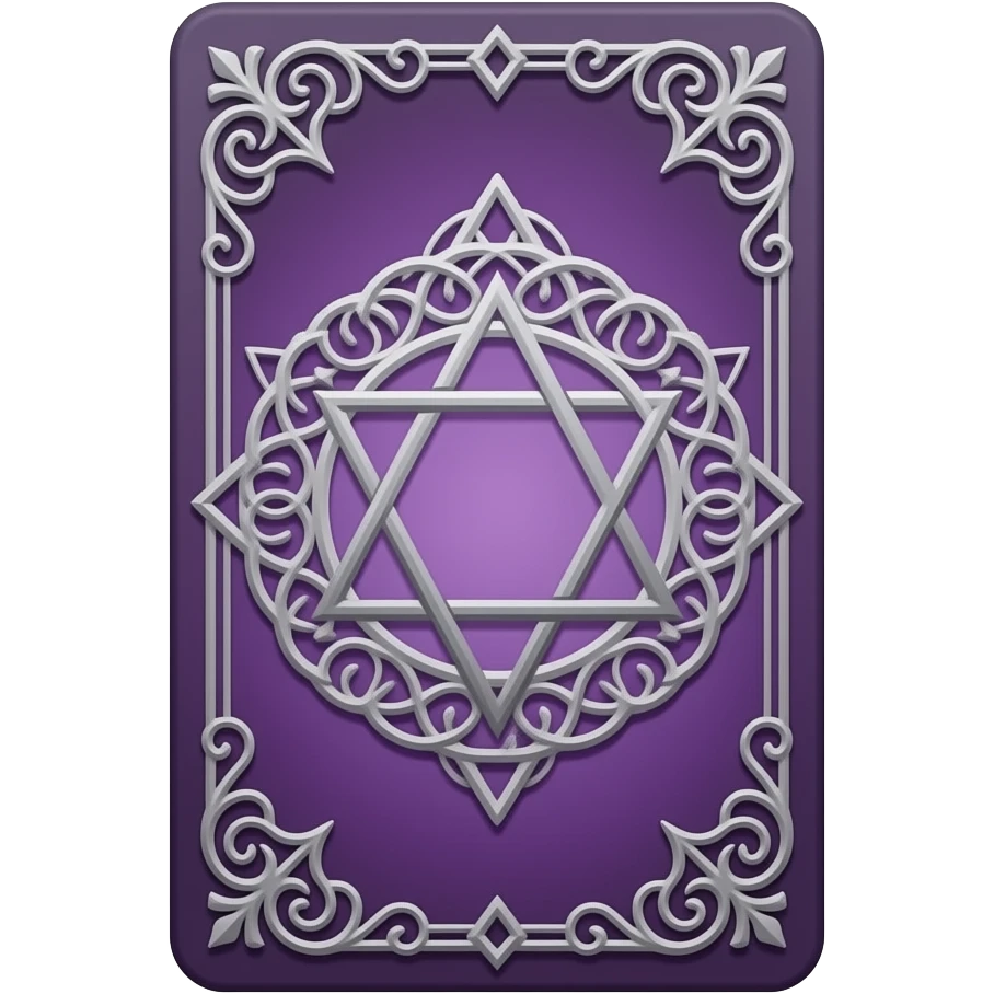 Purple Tarot card back design emoji