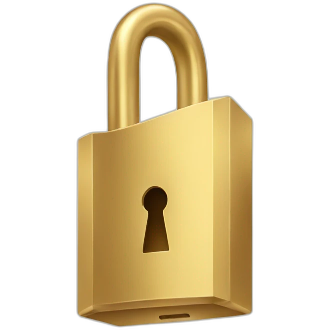 golden lock emoji
