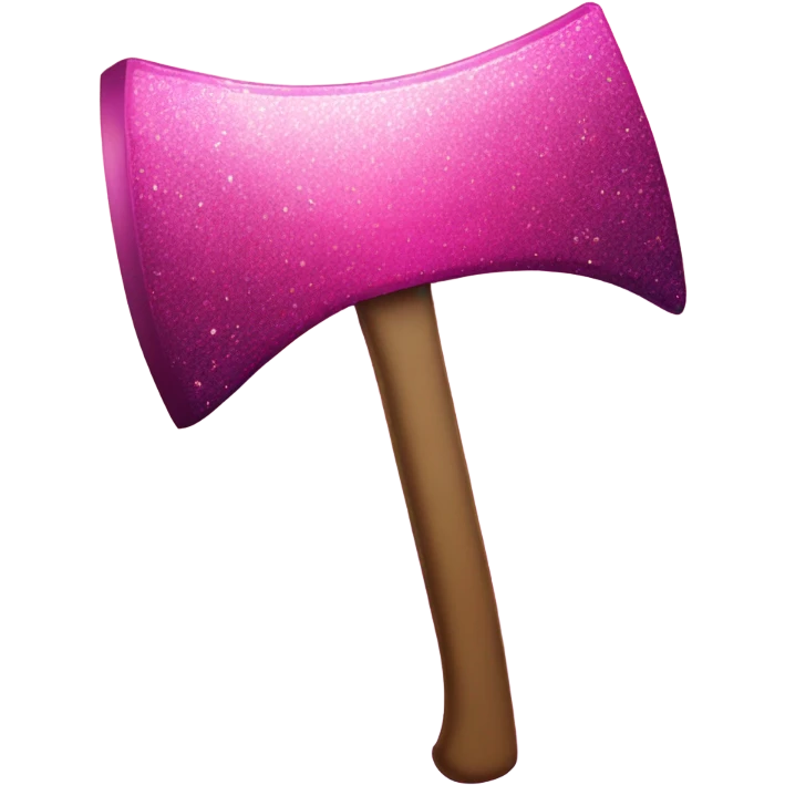 Pink ombre axe with glitter emoji