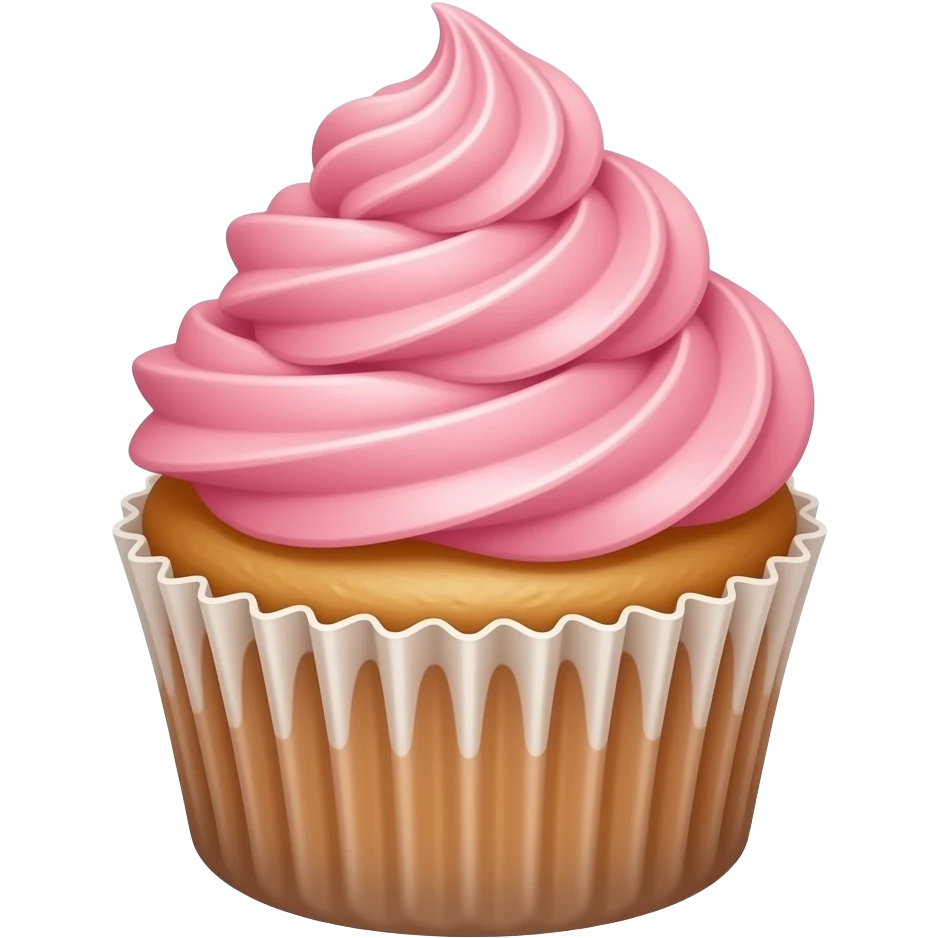 Cupcake with pink icing emoji