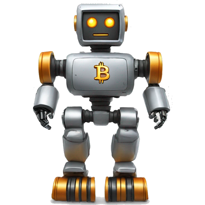 cryptocurency bitcoin robot emoji