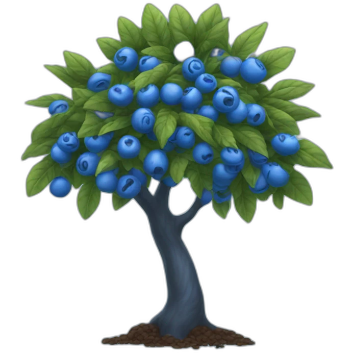 blue coffee tree emoji