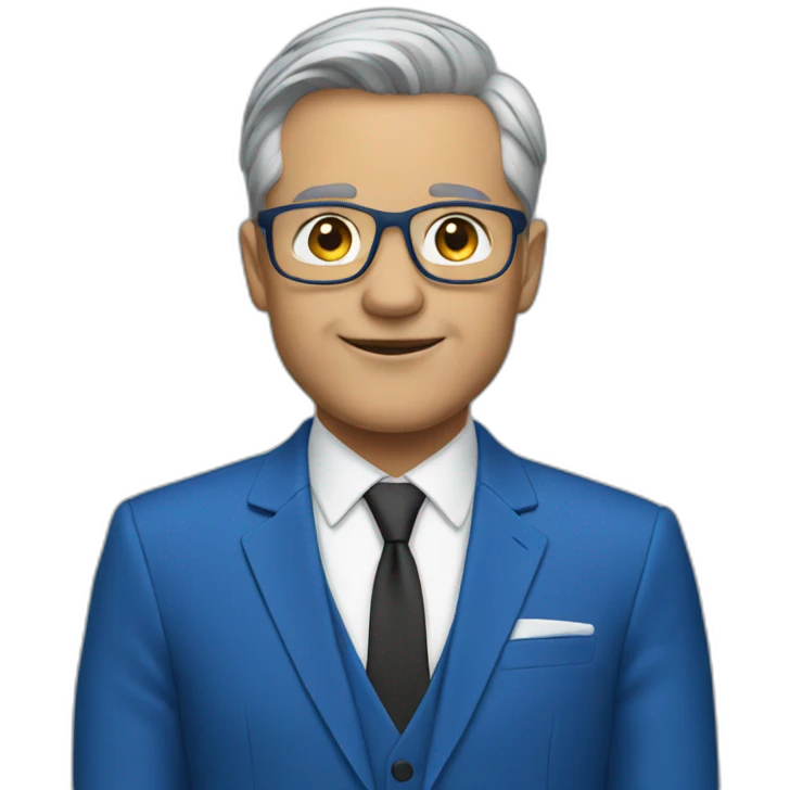 coach in a blue suit emoji
