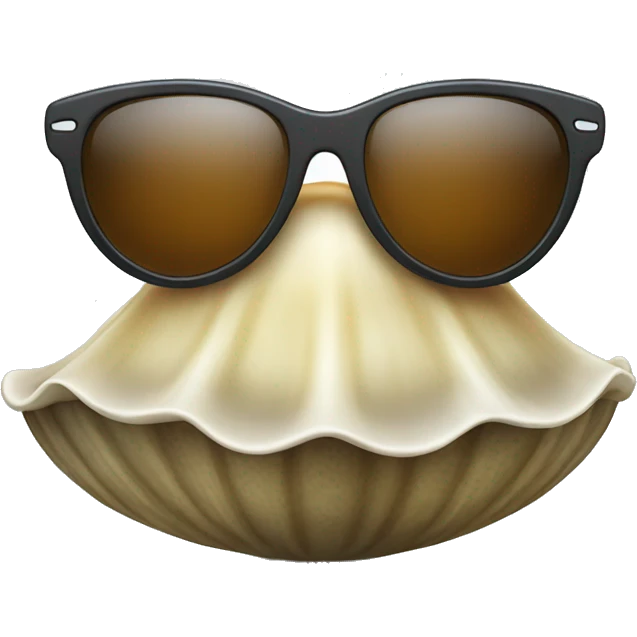 Clam with sunglasses emoji