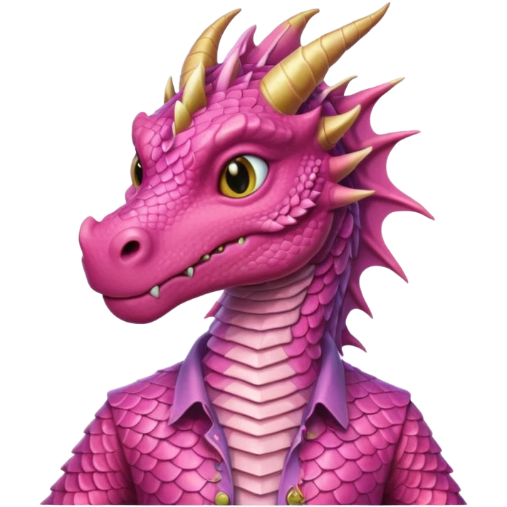 pink dragon with shirt emoji