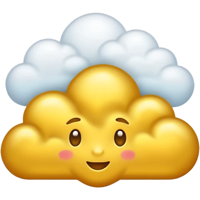 Nube voladora dorada emoji
