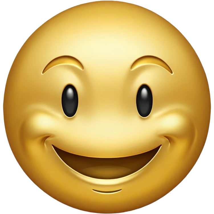 Golden smiley face emoji
