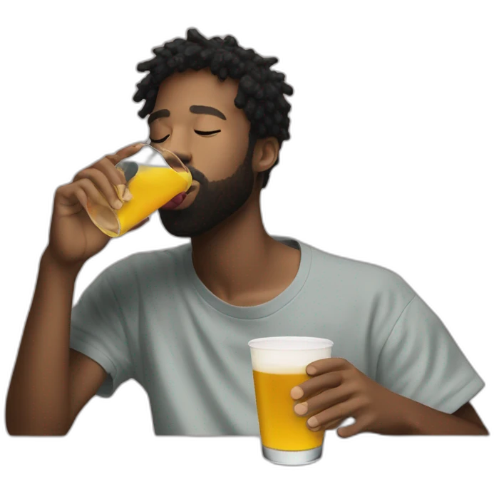 brent faiyaz drinking emoji