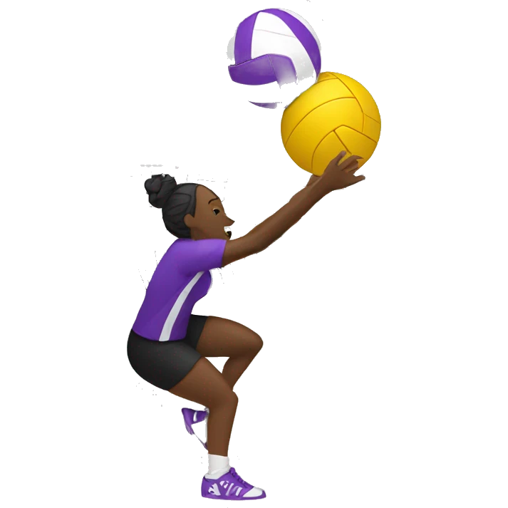 create a volleyball player spiking a volleyball emoji