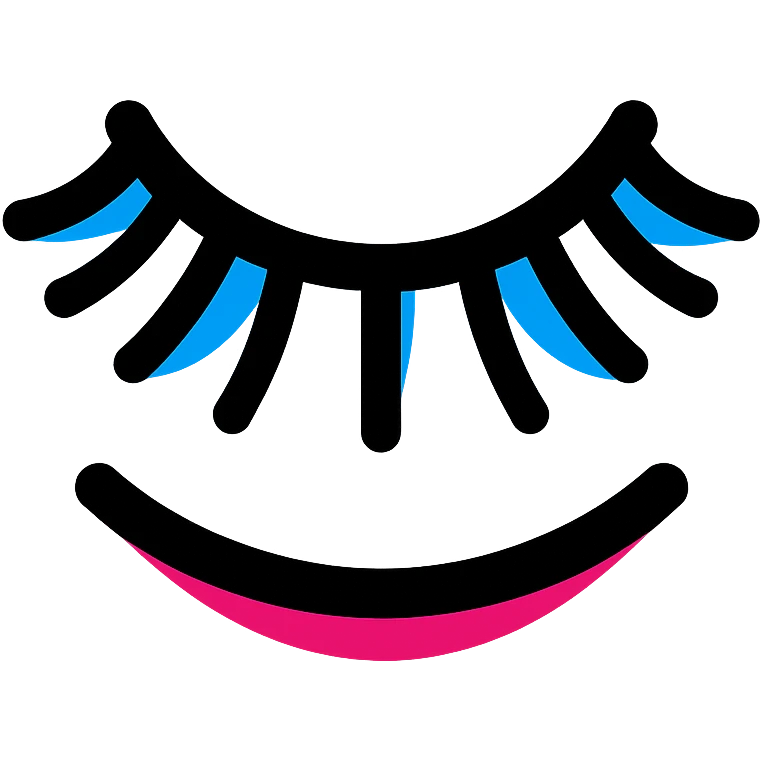 one joined eyelash emoji