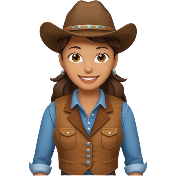 cowgirl with vest emoji