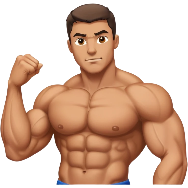 muscular man flexing chest emoji