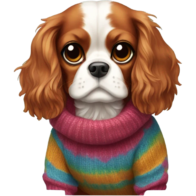 Cavalier in sweater  emoji