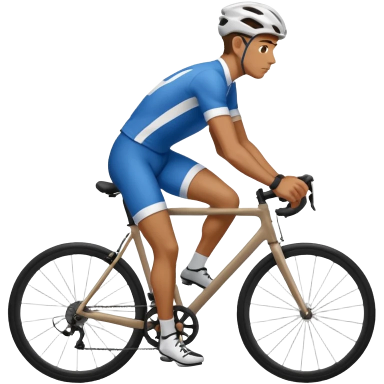 full body of a man cycling with sport shirt emoji