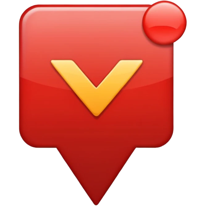 a red checkmark with a square emoji