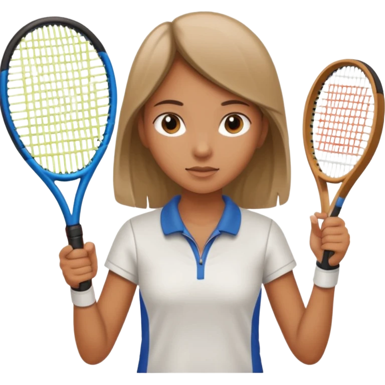 Niña raqueta tenis emoji