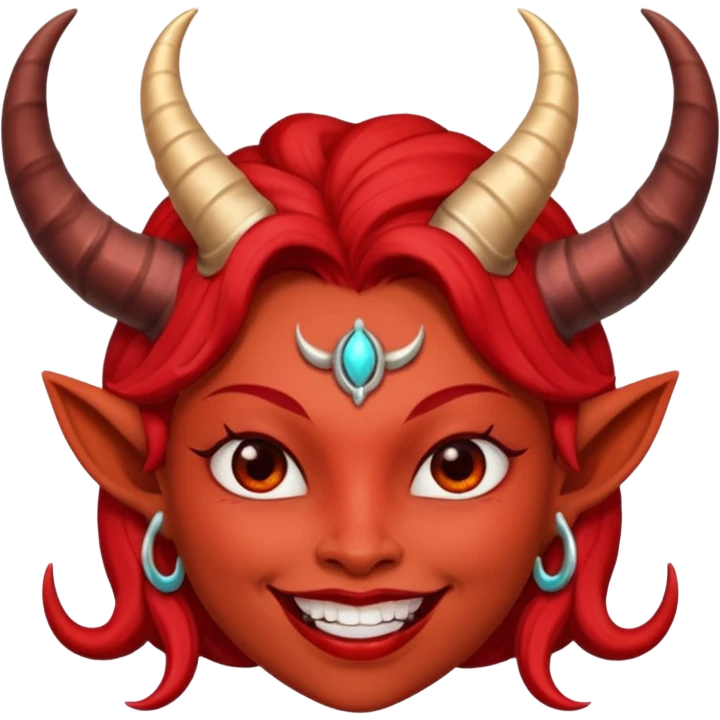 Diablita con cachos emoji