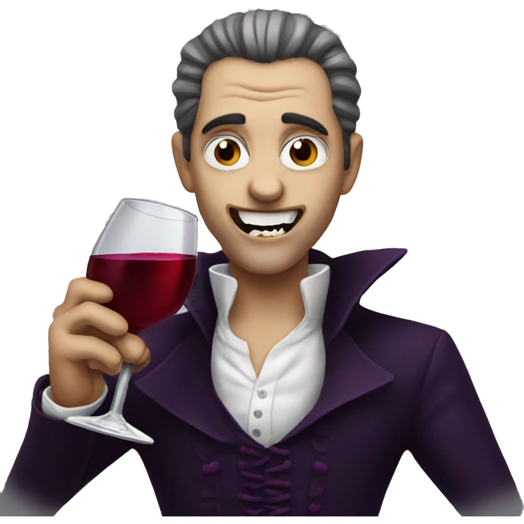 vampire drinking wine emoji