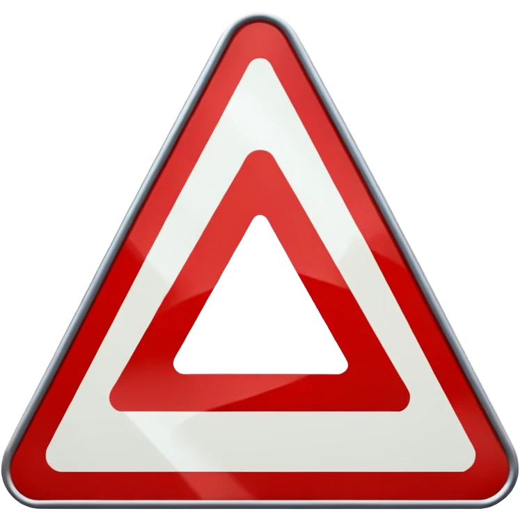 traffic sign tringle emoji