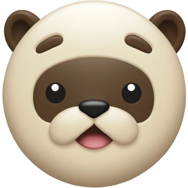 하양 검정 강아지 emoji