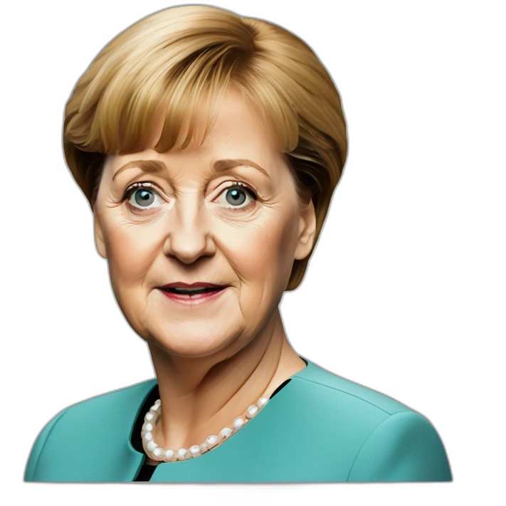 Hyperrealist angela merkel emoji
