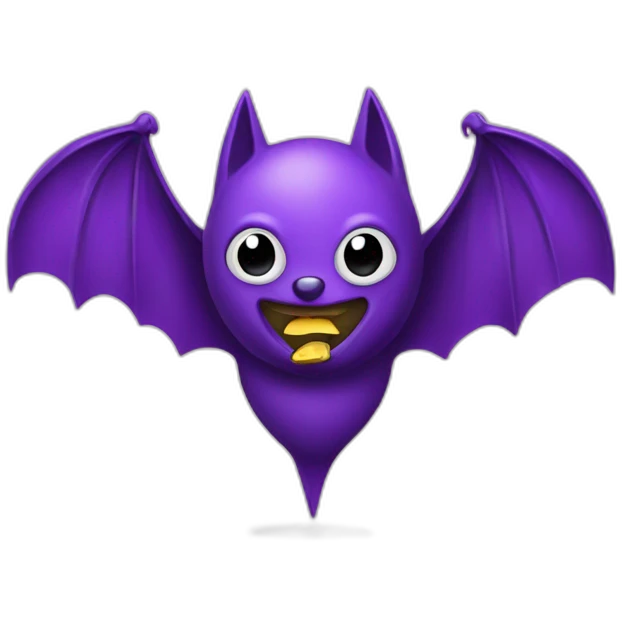 a purple bat playing poker emoji