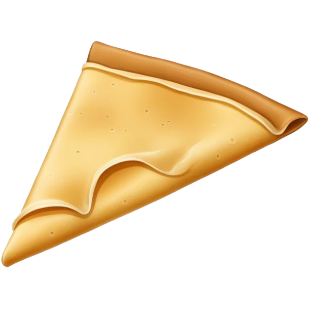 Simplest possible crepe or pancake with flat colors emoji