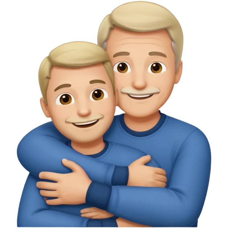 father-in-law and son-in-law hugging emoji