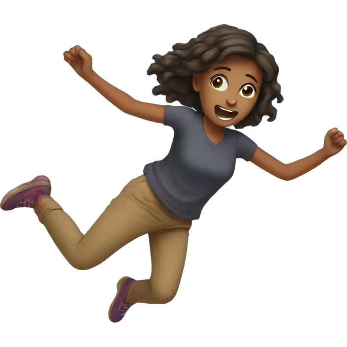 Girl falling over emoji