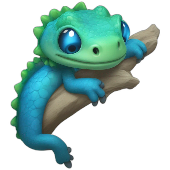 El maravilloso mundo de la lagartija azul flipante emoji