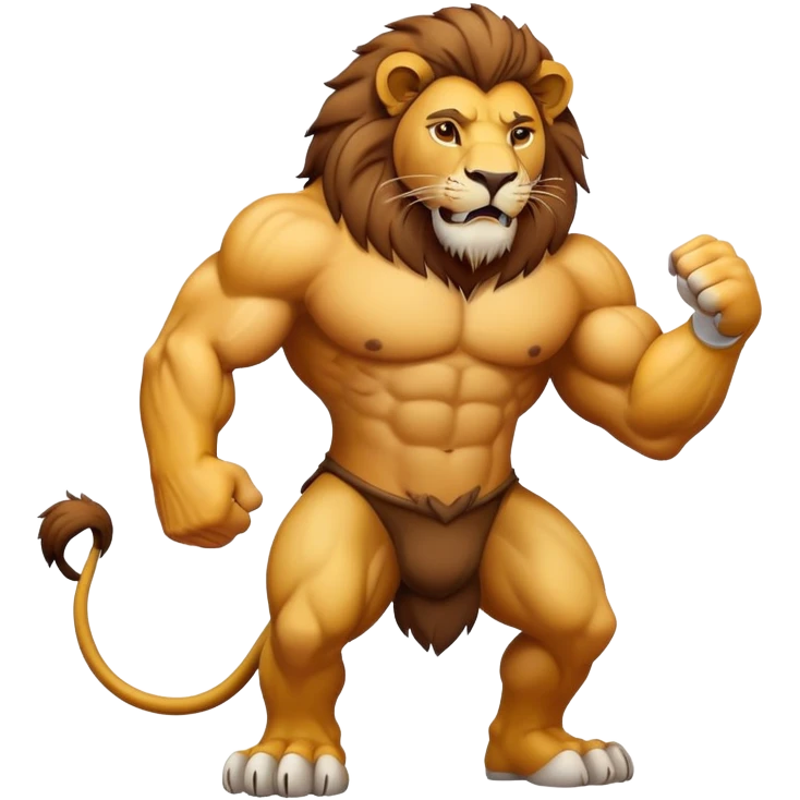 Lion fitness emoji