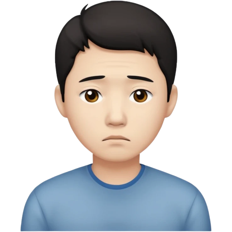 sad asian man emoji