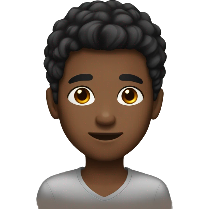 boy, brown skin, black hair emoji