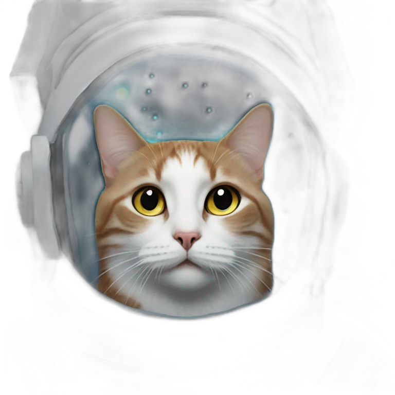 un chat dans l'espace emoji