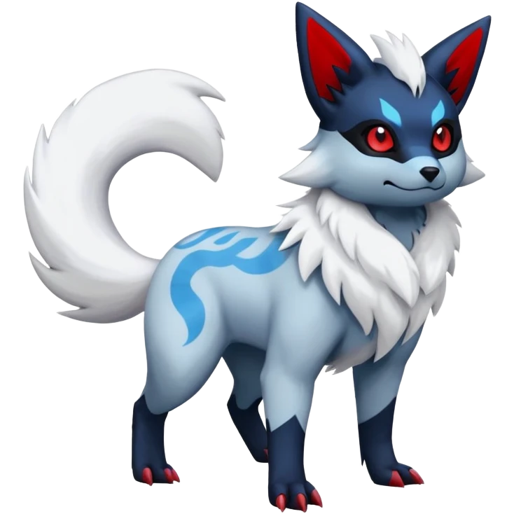 Absol-Umbreon-Zorua-Zangoose-Fakémon-hybrid-creature (full body)  emoji