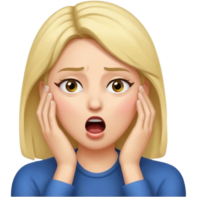 Actress shocked faint backwards with hand on forehead, mouth open, eyes closed emoji