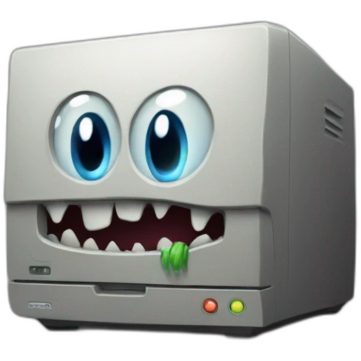 Computer monster emoji